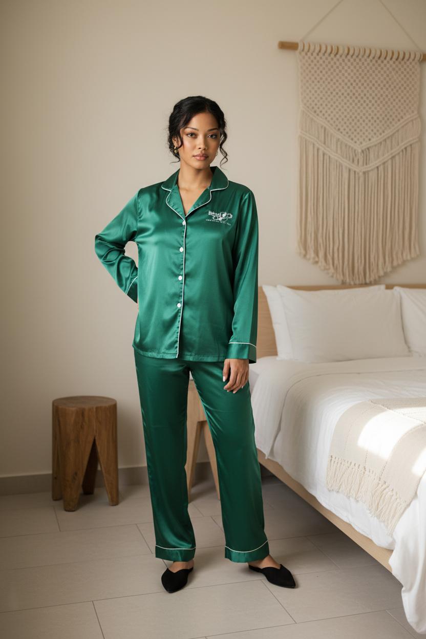 Poly Silk Long Pajamas