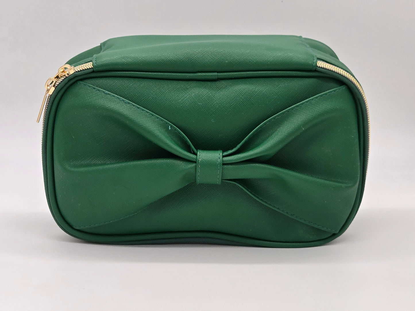 Large Green and White Cosmetic Bag