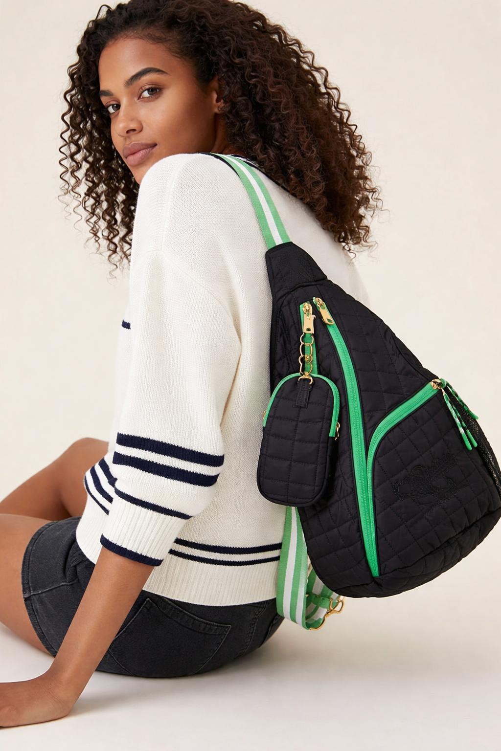 Quilted Sling Backpack           2 colors