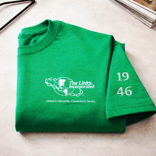 NEW! Linked In Style Signature Collection: Embroidered Logo 1946 T-Shirt