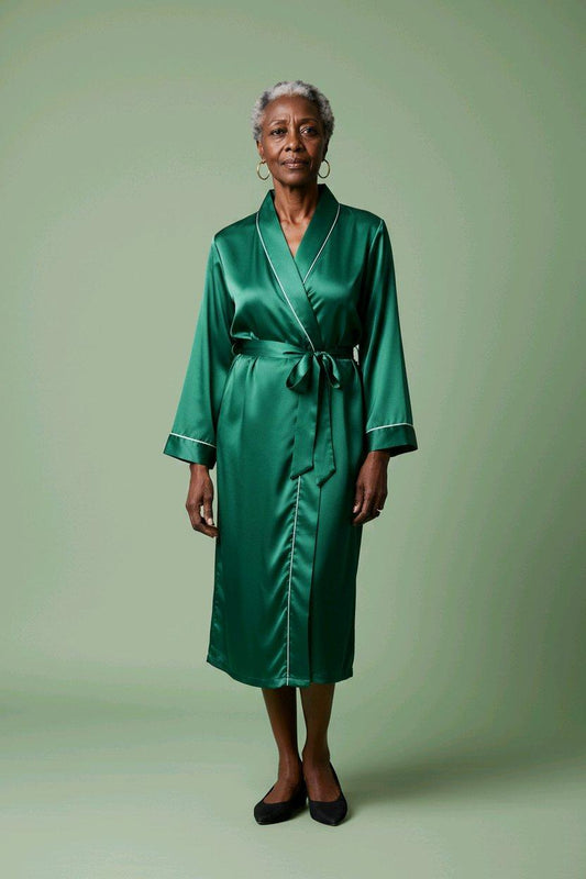 Emerald Green Robe with Rhinestone Logo