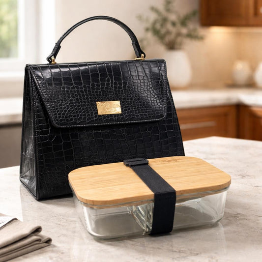 Lady Bag with Glass Bento Box Insert