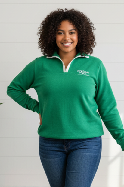 NEW! Linked in Style Signature Collection: Quarter Zip Sweater