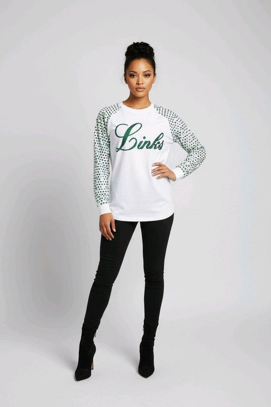 Sequined Long Sleeved Jersey-Style Shirt