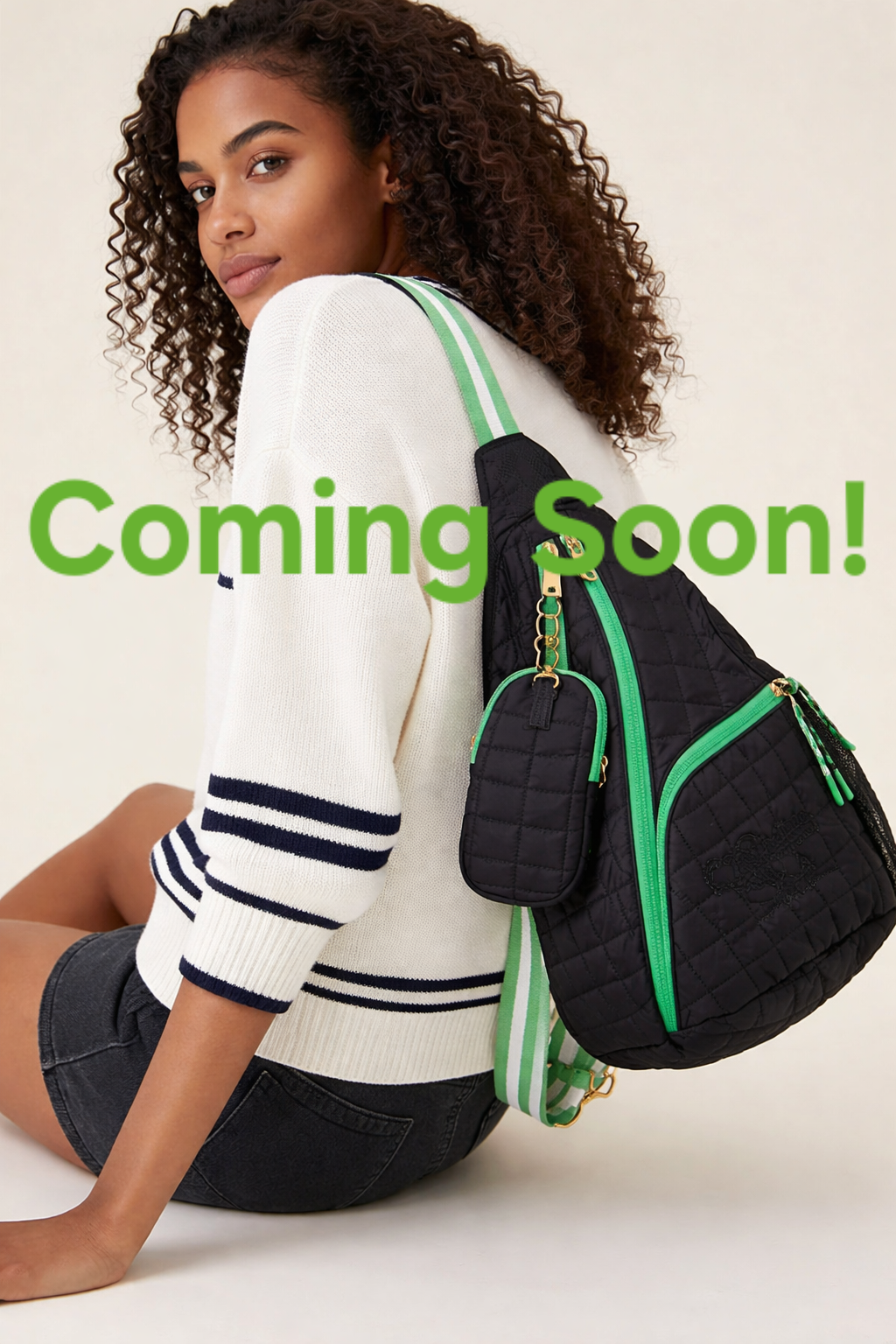 Quilted Sling Backpack           2 colors