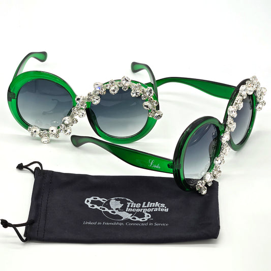 Glamorous Rhinestone Accented Sunglasses
