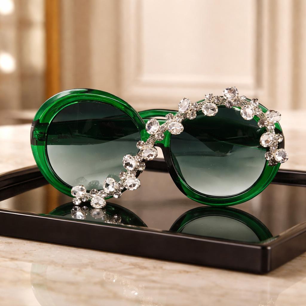 Rhinestone Accented Sunglasses