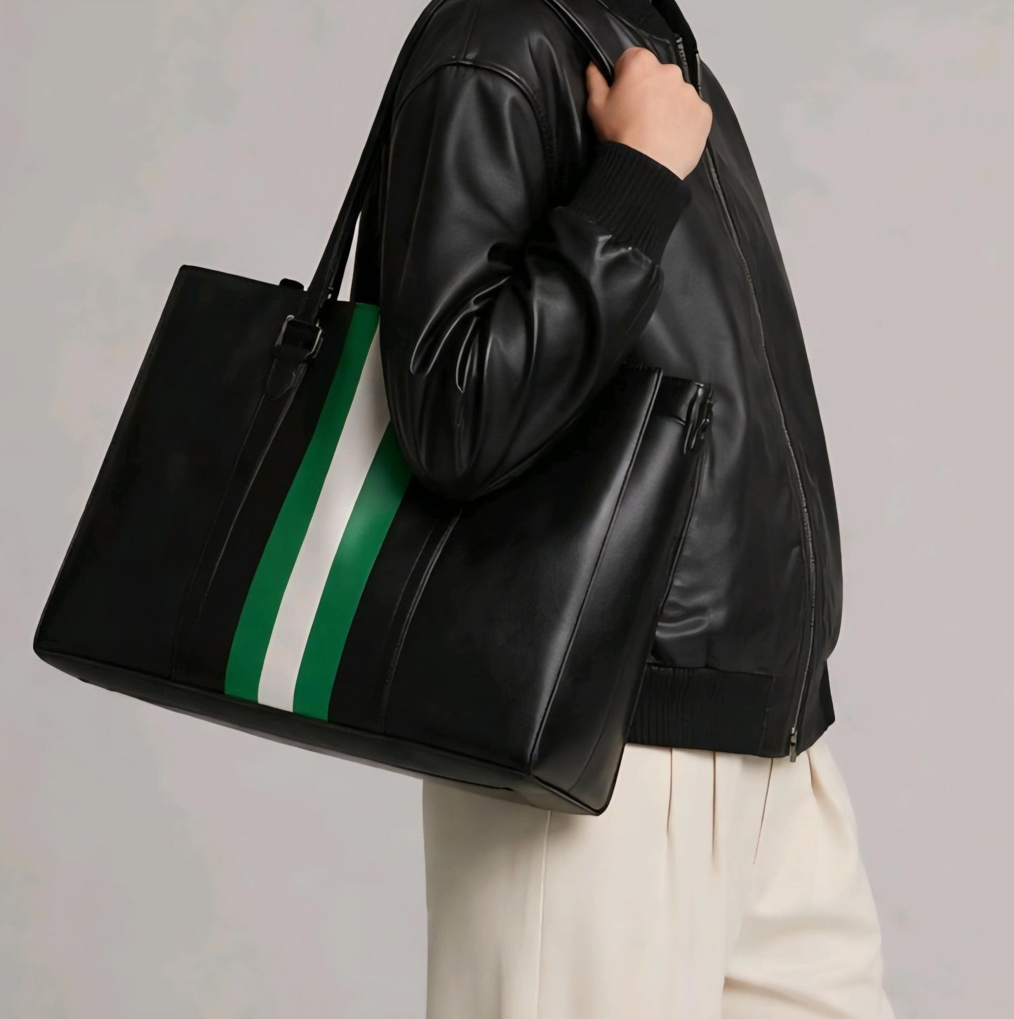 Vegan Leather Carry All Tote Bag