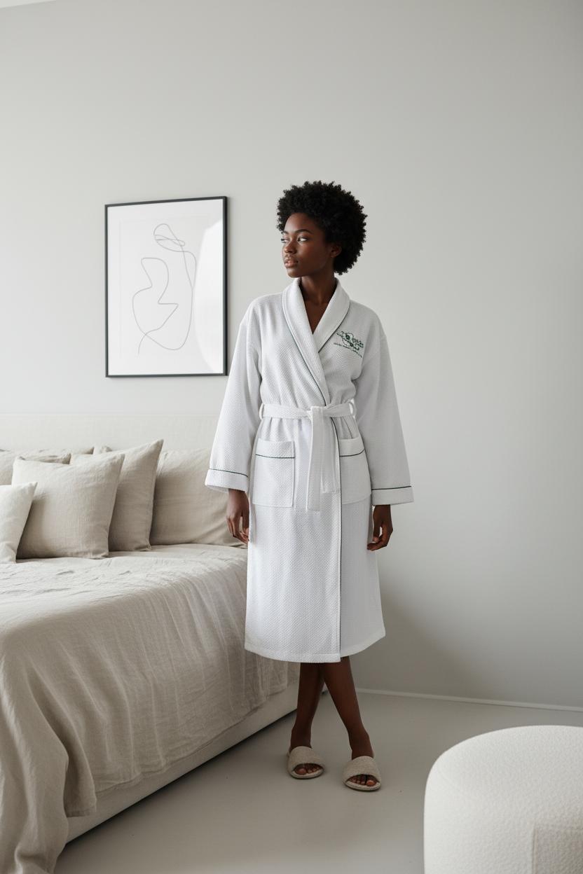 Linked in Style Signature Collection: Luxe Cotton Spa Robe