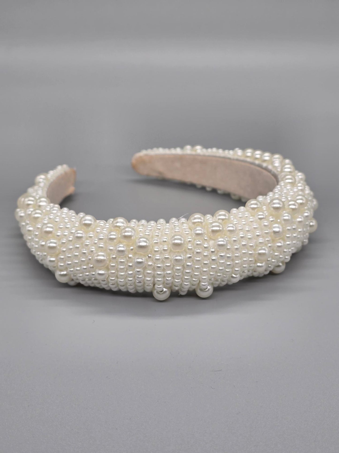 Pearl Beaded Headband - Wide