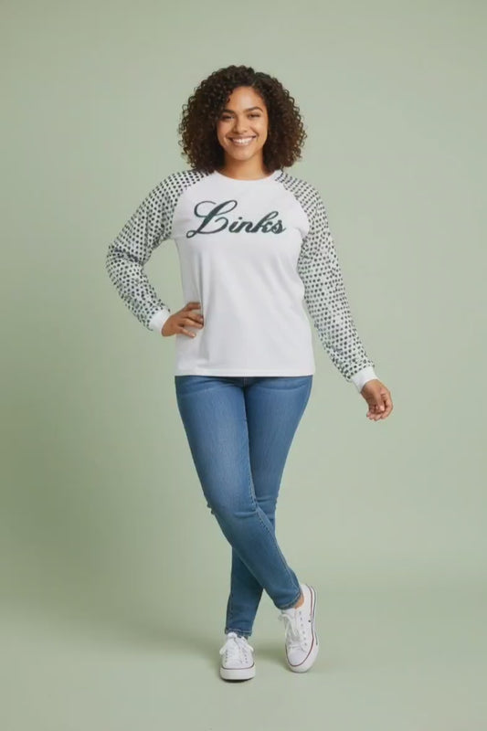 Sequined Long Sleeved Jersey-Style Shirt