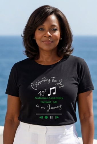 NEW! ONLINE ONLY - 45th National Assembly T-Shirt – “Celebrating the Joy in our Journey”